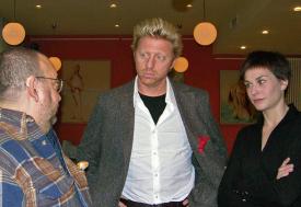 Boris Becker und Christiane Paul im Gespräch