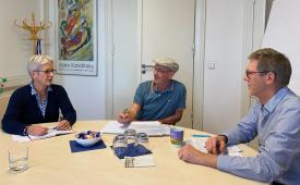 Heike Laas, Kalle Krott und Martin Hilckmann bei der Planung