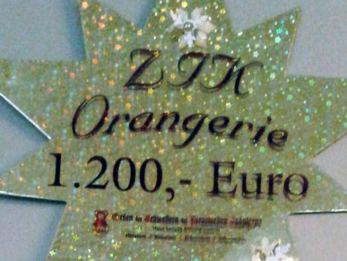 Großzügige Spende für die Orangerie