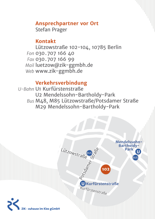 Infos zur Einrichtung Lützowstraße