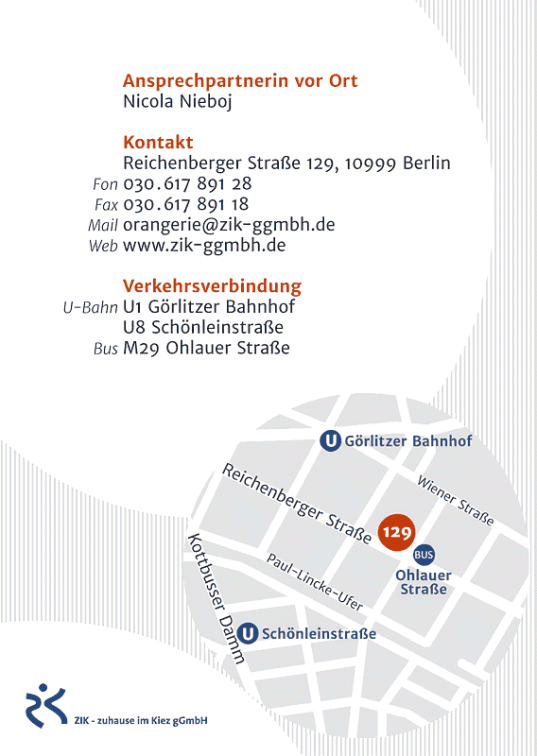 Infos zur Einrichtung Orangerie