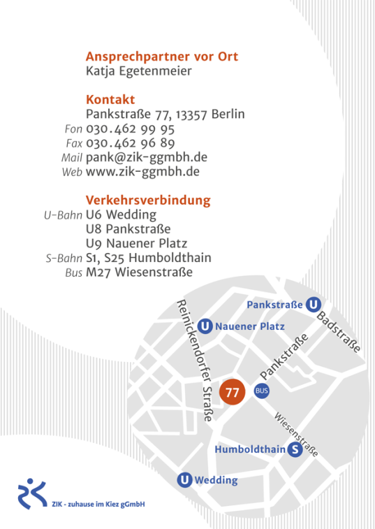 Infos zur Einrichtung Pankstraße