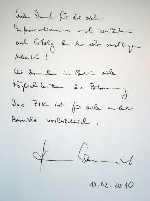Gästebucheintrag von Klaus Wowereit