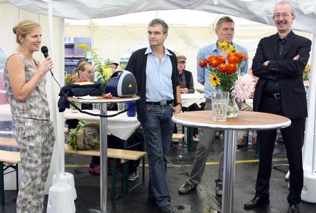 Karin Waltz, Christian Thomes, Martin Hilckmann und Dr. Christian Hanke