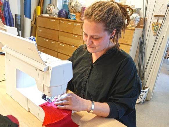 Masken nähen in der Tagesstätte