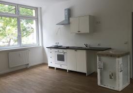 Küche in der Einbauphase