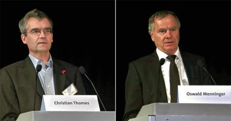 Christian Thomes und Oswald Menninger bei ihren Grußworten